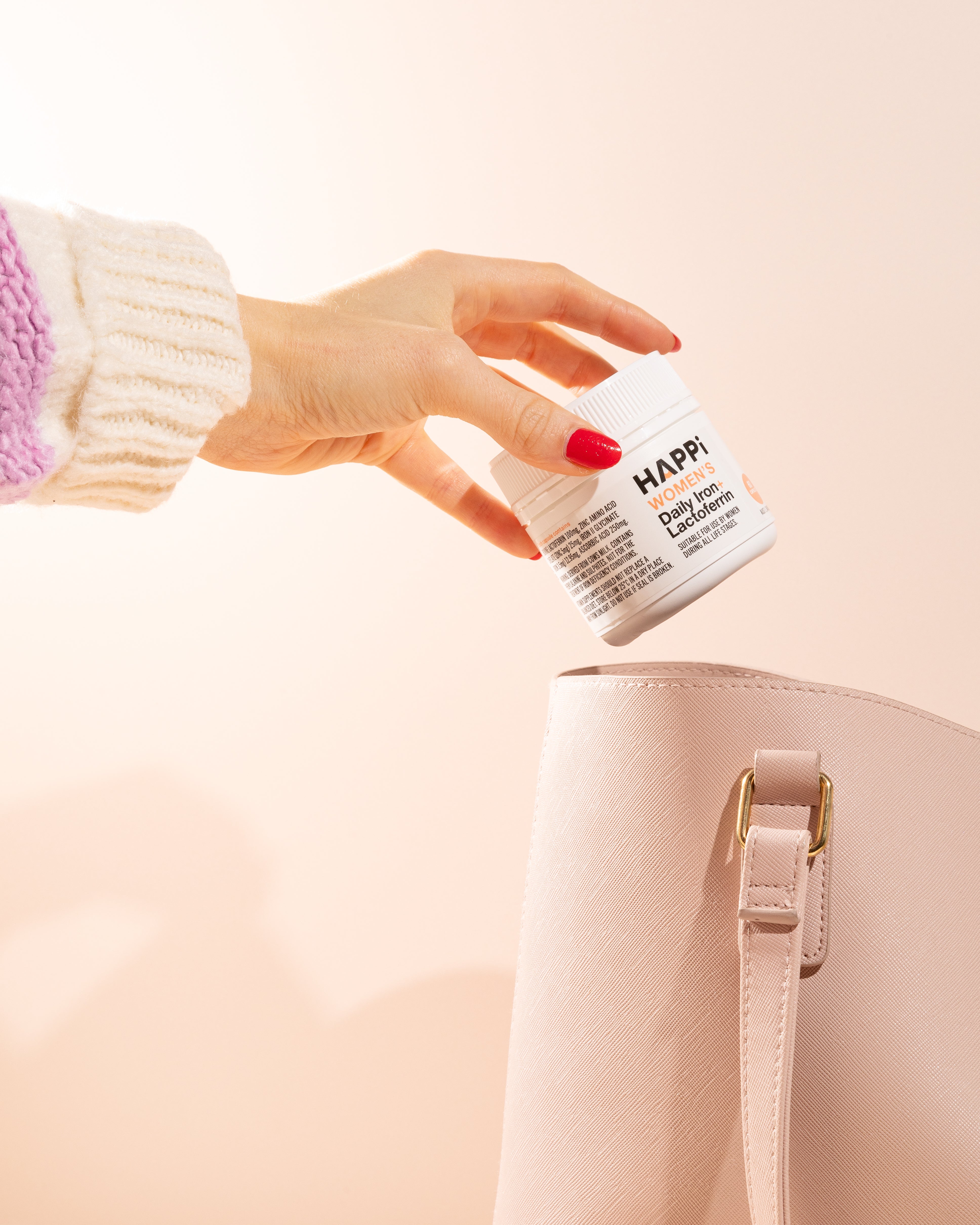 HAPPi Women's Daily Iron+ Lactoferrin cung cấp sắt hỗ trợ sức khoẻ cho nữ giới ở mọi giai đoạn